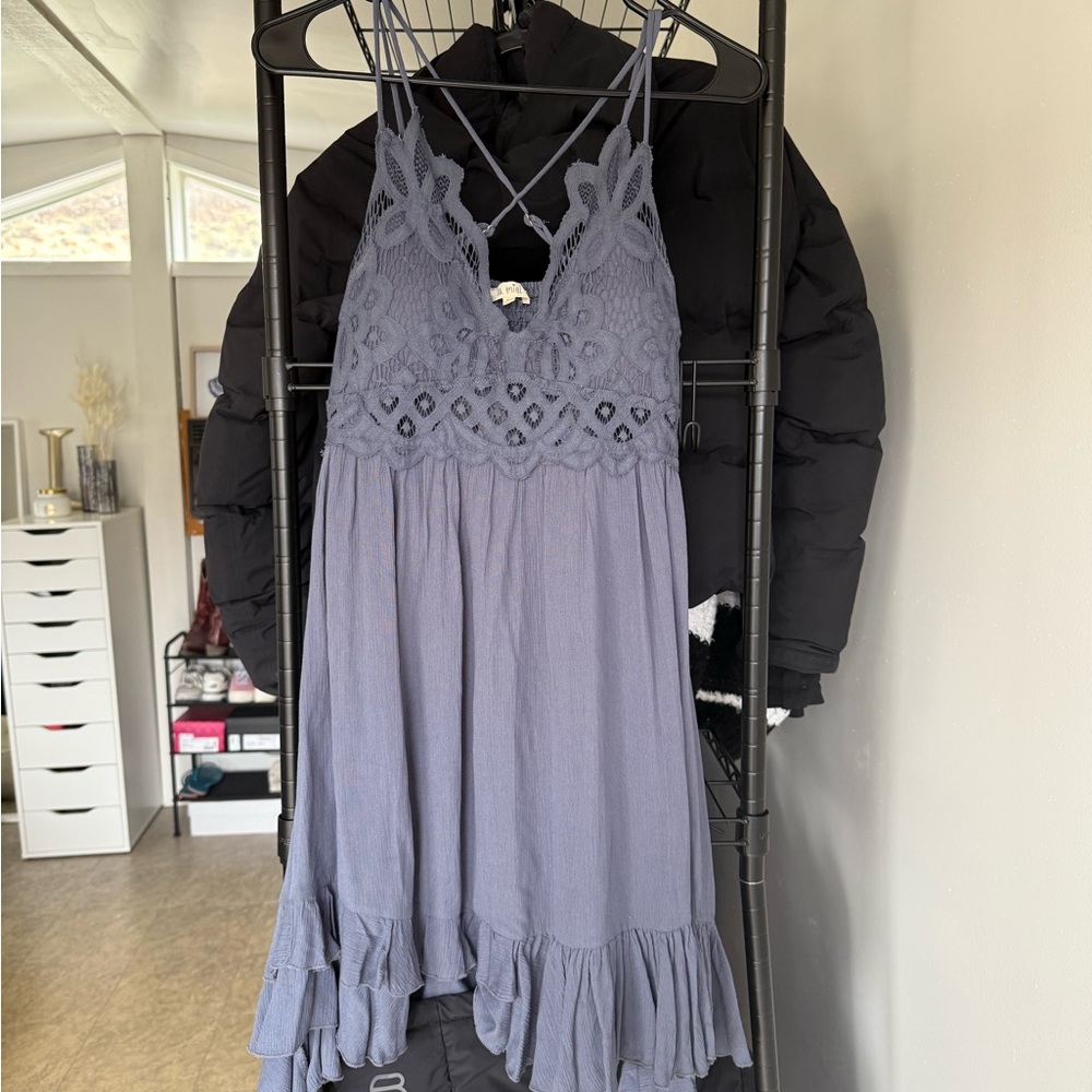 LA MIEL Blue/Gray Dress